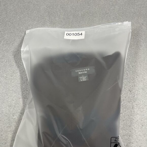 Toscano Sweater Mens XL Brown Merino Wool Blend Argyle V-Neck Made in Italy - Picture 9 of 9